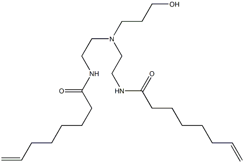 N,N'-[3-Hydroxypropyliminobis(2,1-ethanediyl)]bis(7-octenamide) 结构式