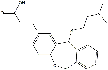 11-[[2-(Dimethylamino)ethyl]thio]-6,11-dihydrodibenz[b,e]oxepin-2-propanoic acid 结构式