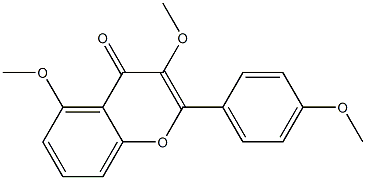 2-(4-Methoxyphenyl)-3,5-dimethoxy-4H-1-benzopyran-4-one 结构式