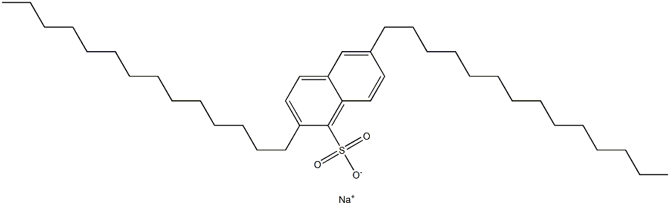 2,6-Ditetradecyl-1-naphthalenesulfonic acid sodium salt 结构式