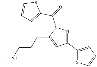 1-(2-Thenoyl)-3-(2-thienyl)-5-[3-(methylamino)propyl]-1H-pyrazole 结构式
