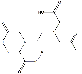 N-[2-[Bis(potassiooxycarbonylmethyl)amino]ethyl]iminobis(acetic acid) 结构式