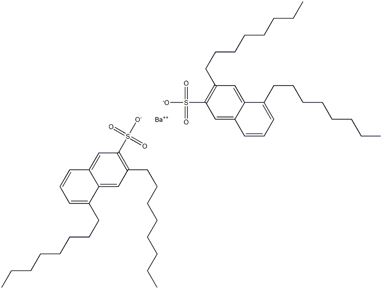 Bis(3,5-dioctyl-2-naphthalenesulfonic acid)barium salt 结构式
