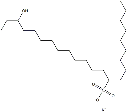 21-Hydroxytricosane-10-sulfonic acid potassium salt 结构式