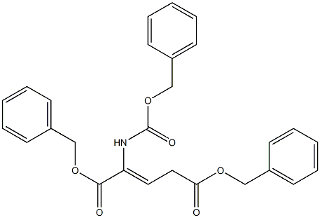 2-[[(Benzyloxy)carbonyl]amino]-2-pentenedioic acid dibenzyl ester 结构式