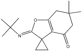 6,6-Dimethyl-2-(tert-butylimino)-6,7-dihydrospiro[benzofuran-3(2H),1'-cyclopropan]-4(5H)-one 结构式