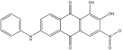 2-Anilino-5,6-dihydroxy-7-nitroanthraquinone 结构式