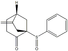 (1R,5R)-6-Methylene-1-(phenylsulfinyl)bicyclo[3.2.1]octan-2-one 结构式