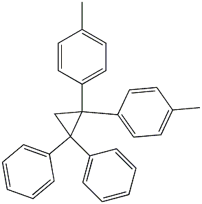 1,1-Bis(4-methylphenyl)-2,2-diphenylcyclopropane 结构式