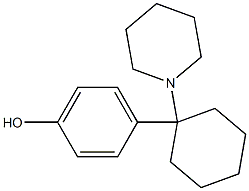 1-(Piperidin-1-yl)-1-(4-hydroxyphenyl)cyclohexane 结构式