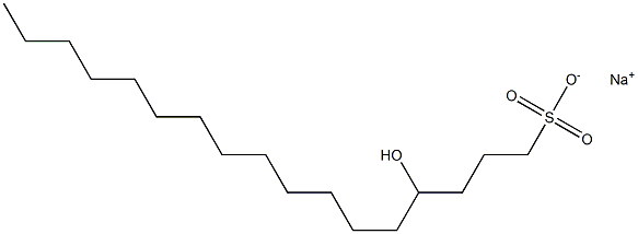 4-Hydroxyheptadecane-1-sulfonic acid sodium salt 结构式