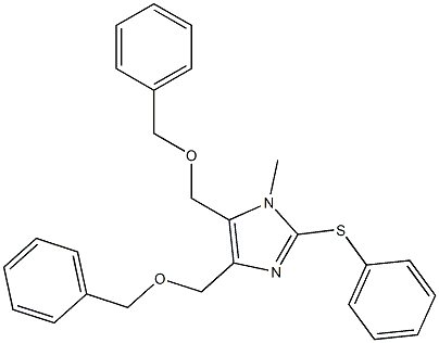 1-Methyl-2-(phenylthio)-4,5-bis(benzyloxymethyl)-1H-imidazole 结构式