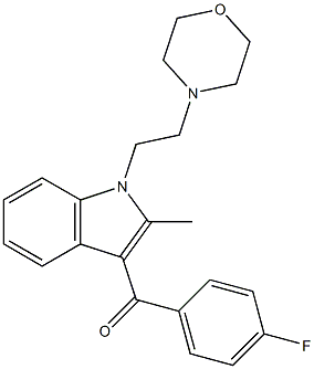 3-(4-Fluorobenzoyl)-2-methyl-1-[2-morpholinoethyl]-1H-indole 结构式