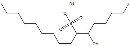 6-Hydroxyhexadecane-7-sulfonic acid sodium salt 结构式
