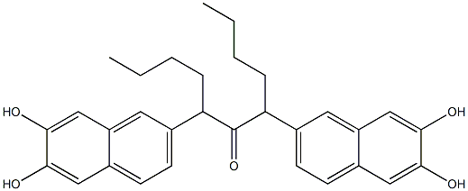 6,7-Dihydroxy-2-naphtyl(pentyl) ketone 结构式