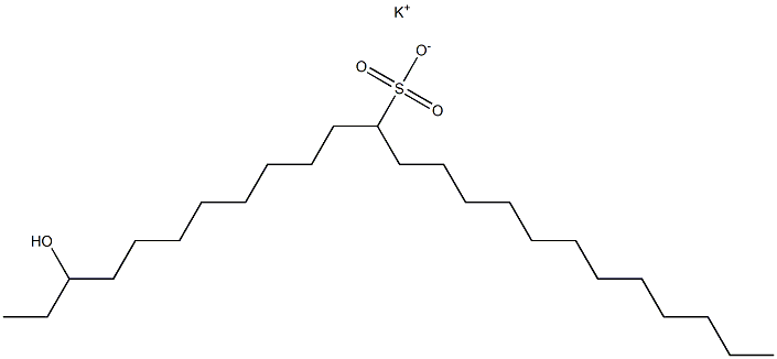 3-Hydroxytetracosane-12-sulfonic acid potassium salt 结构式