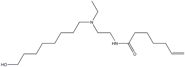 N-[2-[N-Ethyl-N-(8-hydroxyoctyl)amino]ethyl]-6-heptenamide 结构式