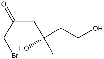 (4S)-4,6-Dihydroxy-4-methyl-1-bromo-2-hexanone 结构式