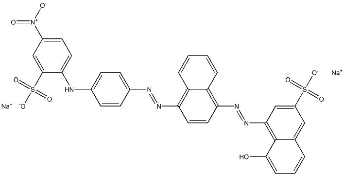 1-[[4-[[4-[(4-Nitro-2-sulfophenyl)amino]phenyl]azo]-1-naphtyl]azo]-8-hydroxy-3-naphthalenesulfonic acid disodium salt 结构式