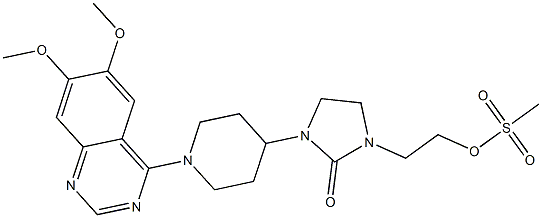 1-[1-(6,7-Dimethoxyquinazolin-4-yl)piperidin-4-yl]-3-[2-(methanesulfonyloxy)ethyl]imidazolidin-2-one 结构式