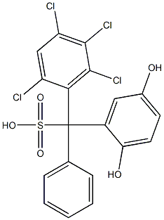 (2,4,5,6-Tetrachlorophenyl)(2,5-dihydroxyphenyl)phenylmethanesulfonic acid 结构式