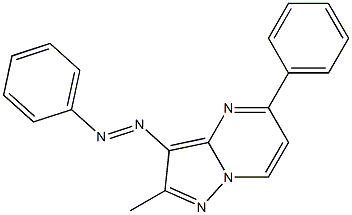 2-Methyl-3-(phenylazo)-5-phenylpyrazolo[1,5-a]pyrimidine 结构式