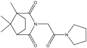 1-[(1,8,8-Trimethyl-2,4-dioxo-3-azabicyclo[3.2.1]octan-3-yl)acetyl]pyrrolidine 结构式