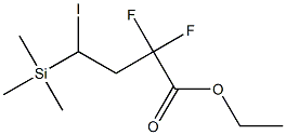 2,2-Difluoro-4-iodo-4-(trimethylsilyl)butanoic acid ethyl ester 结构式