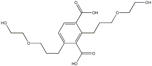 2,4-Bis(6-hydroxy-4-oxahexan-1-yl)isophthalic acid 结构式