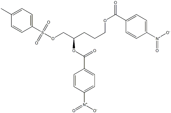 [R,(-)]-1,2,5-Pentanetriol 1-(p-toluenesulfonate)2,5-bis(p-nitrobenzoate) 结构式