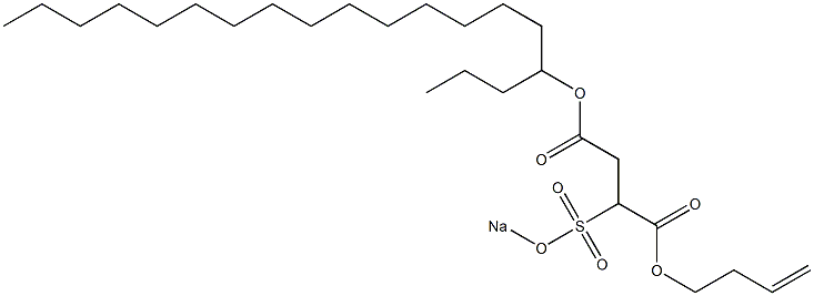 2-(Sodiosulfo)succinic acid 4-nonadecyl 1-(3-butenyl) ester 结构式