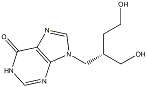 9-[(S)-4-Hydroxy-2-(hydroxymethyl)butyl]-9H-purin-6(1H)-one 结构式