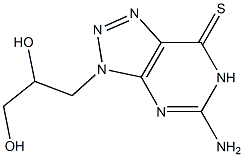 5-Amino-3-(2,3-dihydroxypropyl)-3H-1,2,3-triazolo[4,5-d]pyrimidine-7(6H)-thione 结构式