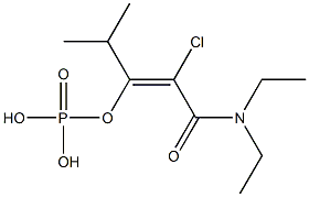 Phosphoric acid dimethyl[(E)-2-chloro-2-(diethylcarbamoyl)-1-methylvinyl] ester 结构式