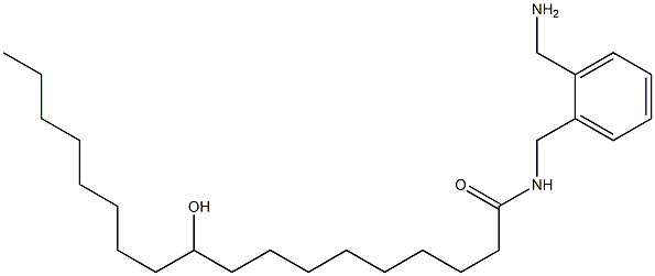 10-Hydroxy-N-(2-aminomethylbenzyl)stearamide 结构式