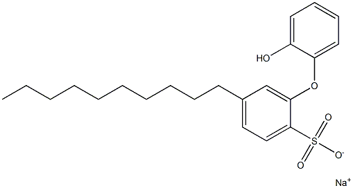 2'-Hydroxy-5-decyl[oxybisbenzene]-2-sulfonic acid sodium salt 结构式