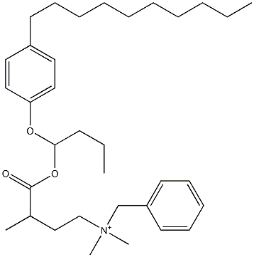 N,N-Dimethyl-N-benzyl-N-[3-[[1-(4-decylphenyloxy)butyl]oxycarbonyl]butyl]aminium 结构式