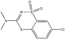 3-(Dimethylamino)-7-chloro-1,4,2-benzodithiazine 1,1-dioxide 结构式