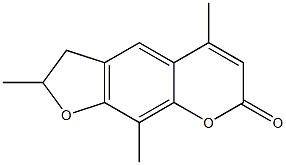2,5,9-Trimethyl-2,3-dihydro-7H-furo[3,2-g][1]benzopyran-7-one 结构式