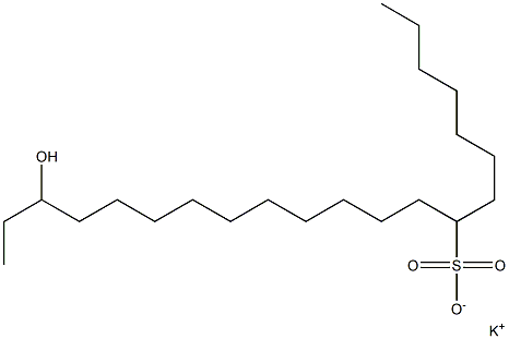 19-Hydroxyhenicosane-8-sulfonic acid potassium salt 结构式