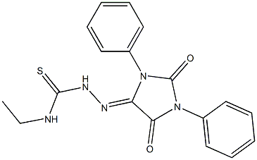 5-(4-Ethylthiosemicarbazono)-1,3-diphenyl-3,5-dihydro-1H-imidazole-2,4-dione 结构式