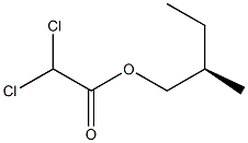 (-)-Dichloroacetic acid (R)-2-methylbutyl ester 结构式