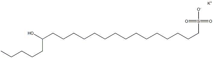 16-Hydroxyhenicosane-1-sulfonic acid potassium salt 结构式