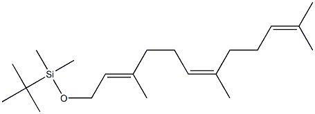 (2E,6Z)-1-(tert-Butyldimethylsiloxy)-3,7,11-trimethyl-2,6,10-dodecatriene 结构式