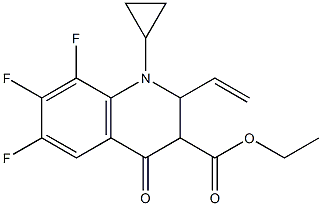 1-Cyclopropyl-6,7,8-trifluoro-1,2,3,4-tetrahydro-2-vinyl-4-oxoquinoline-3-carboxylic acid ethyl ester 结构式