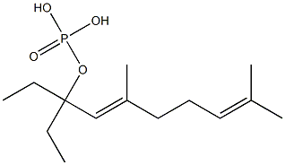 Phosphoric acid diethyl[(2E)-3,7-dimethyl-2,6-octadienyl] ester 结构式