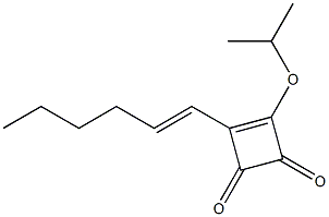 4-Isopropyloxy-3-(1-hexenyl)-3-cyclobutene-1,2-dione 结构式