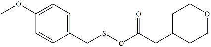 4-[(p-Methoxyphenylmethyl)thio]tetrahydro-2H-pyran-4-acetic acid 结构式