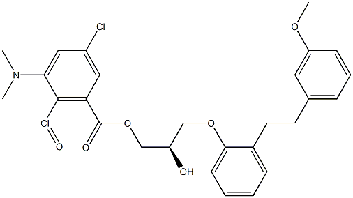 (2R)-N,N-Dimethyl-2-hydroxy-3-[2-(3-methoxyphenethyl)phenoxy]-1-propanamineN-oxide 结构式