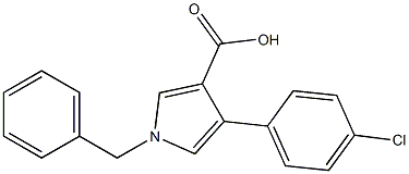 1-Benzyl-4-(4-chlorophenyl)-1H-pyrrole-3-carboxylic acid 结构式